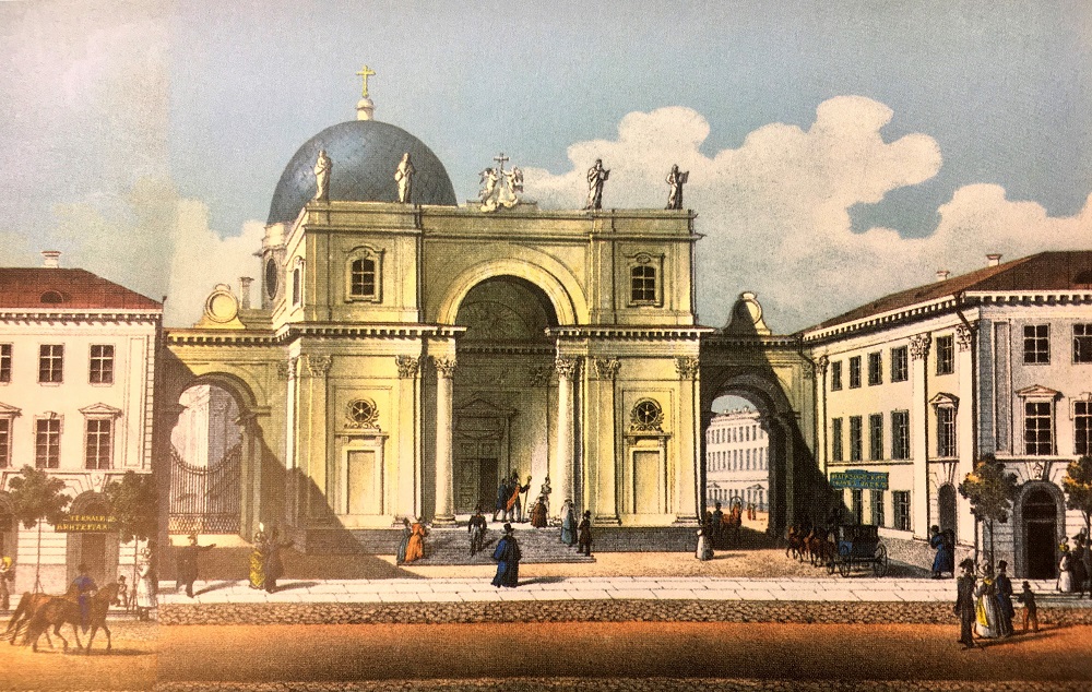 Kościół św. Katarzyny-rycina XIX w.
