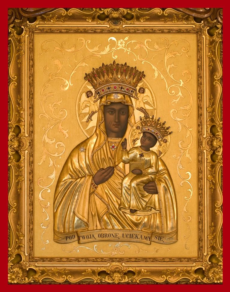 Ikona Matki Bożej Częstochowskiej w Małko Tyrnowo, domena publiczna