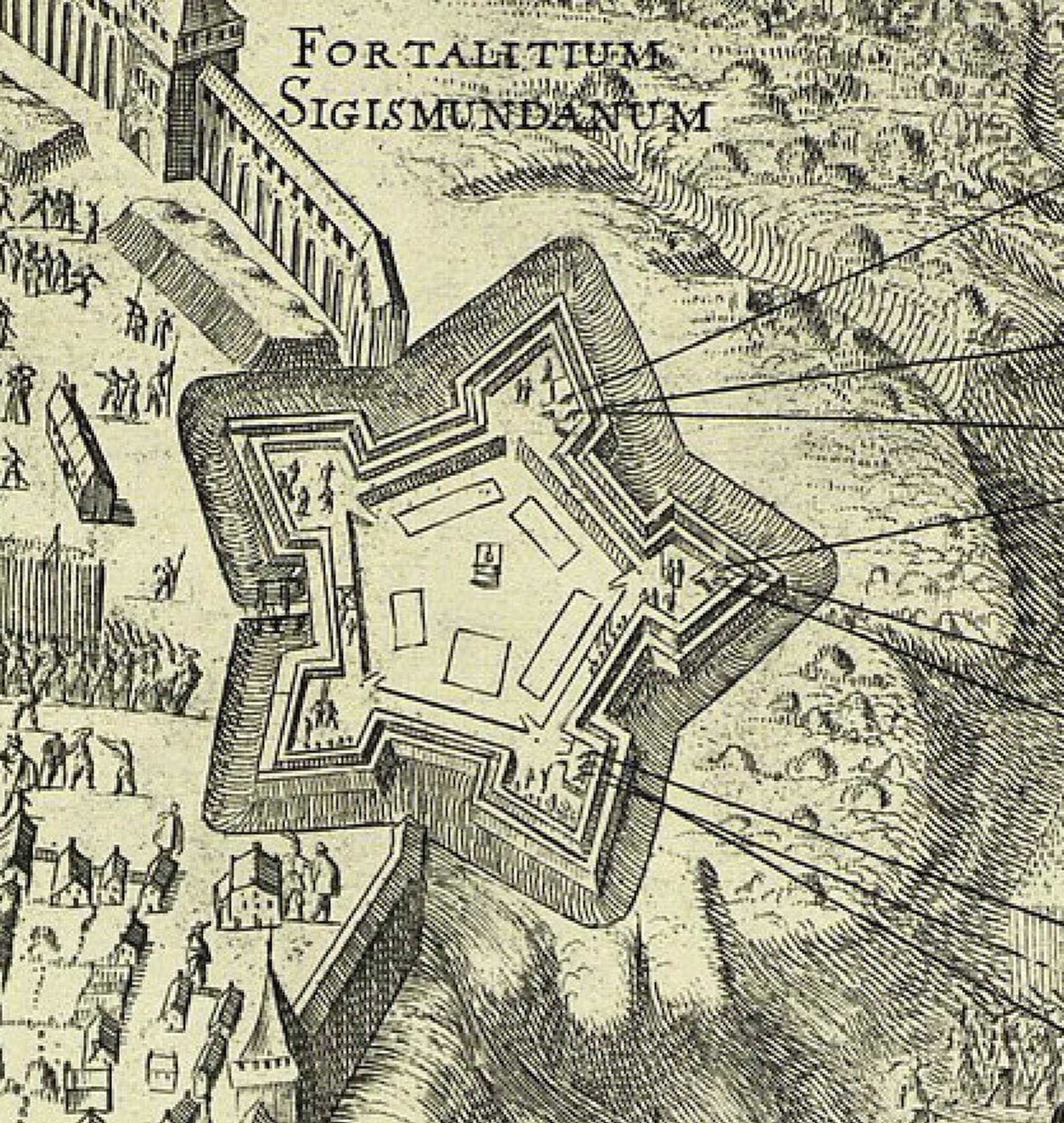 Cytadela na miedziorycie Hondiusa 1636, z archiwum J. Czajewskiego