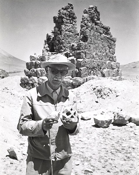 Kazimierz Michałowski na wykopaliskach w Palmyrze, 1962, fot. domena publiczna