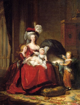 Portret Marii Antoniny królowej Francji z dziećmi, Pałac Wersalski