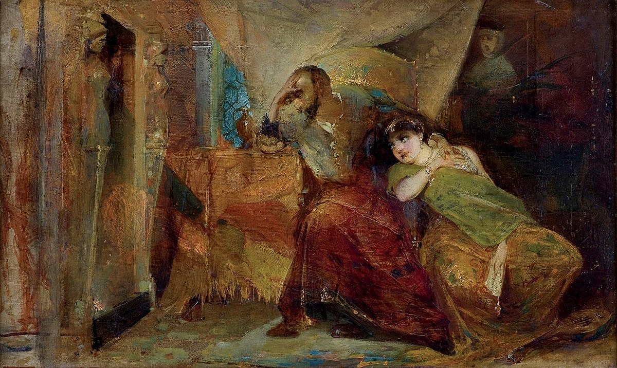 „Zygmunt August i Barbara Giżanka”, 1874, olej, płótno, Wikimedia
