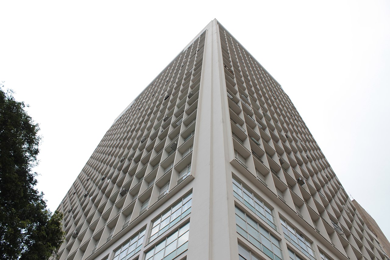 Fragment fasady Edificio CBI Esplanada w São Paulo (Brazylia), Wikimedia