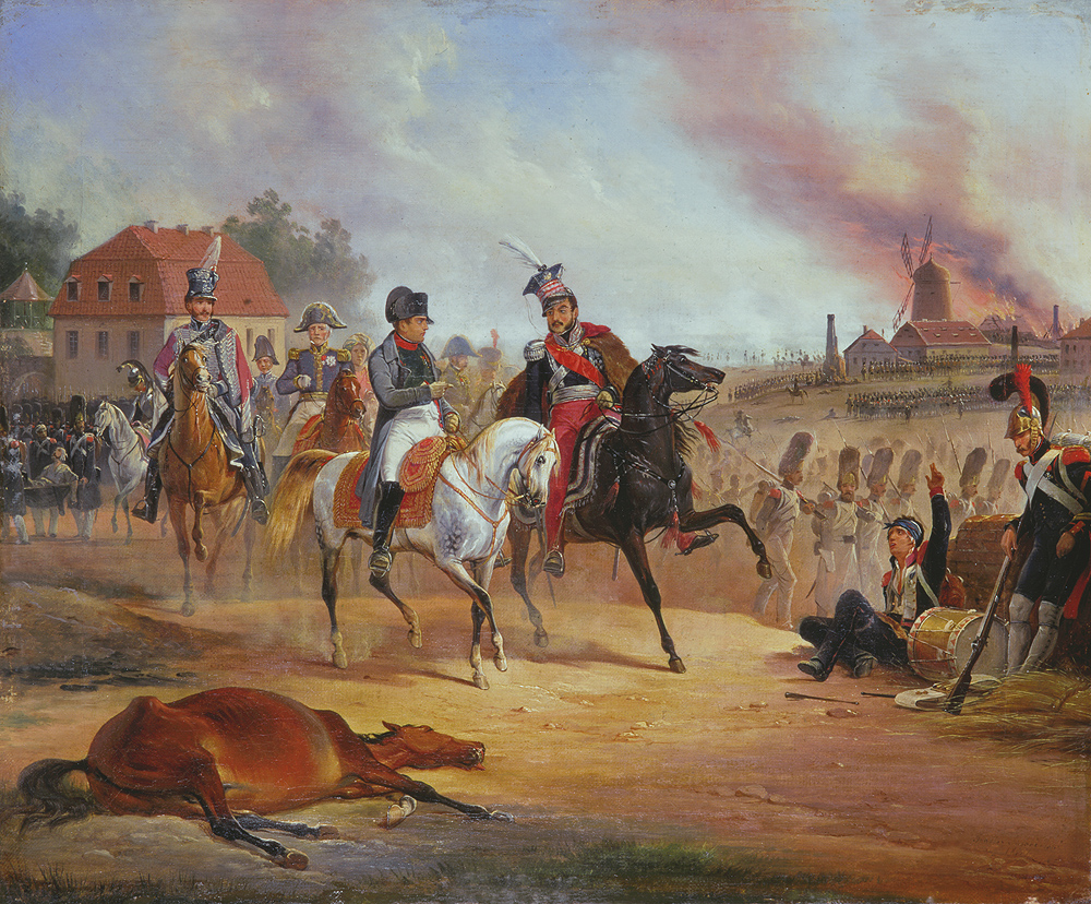 January Suchodolski, „Napoleon i Józef Poniatowski w czasie bitwy pod Lipskiem”, Wikipedia