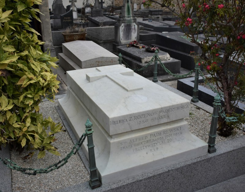 Cmentarz w Montmorency - Nagrobek Heleny i Alfreda Paderewskich po zakończeniu prac konserwatorskich, Instytut POLONIKA