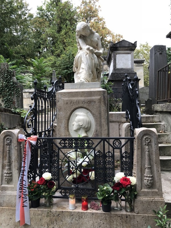 Grób Fryderyka Chopina na cmentarzu Père-Lachaise 