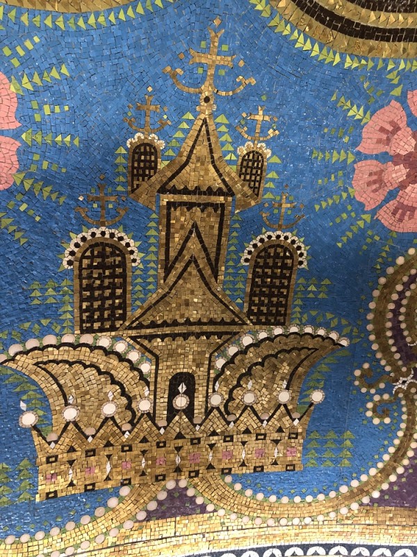 Fragment mozaiki w kopule katedry ormiańskiej we Lwowie