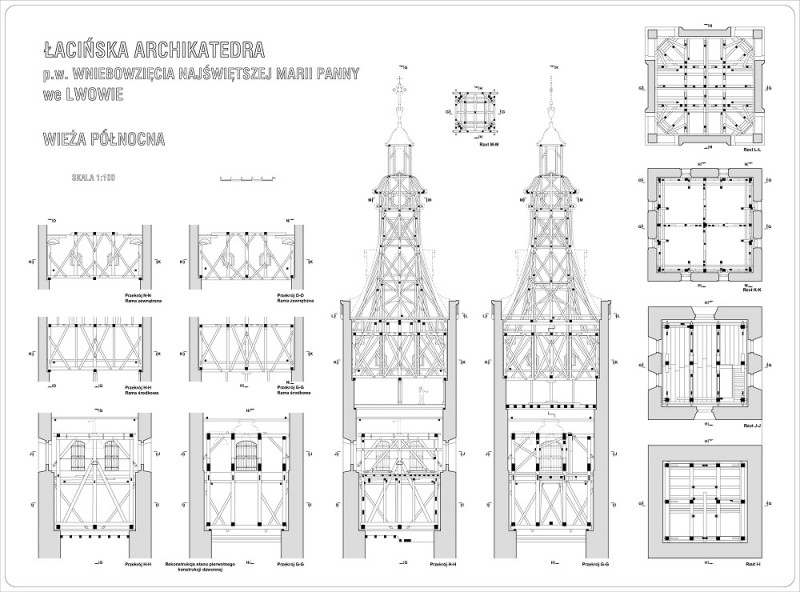 Otwórz galerię (5 fotografii) Więźby dachowe katedry łacińskiej we Lwowie, Instytut POLONIKA