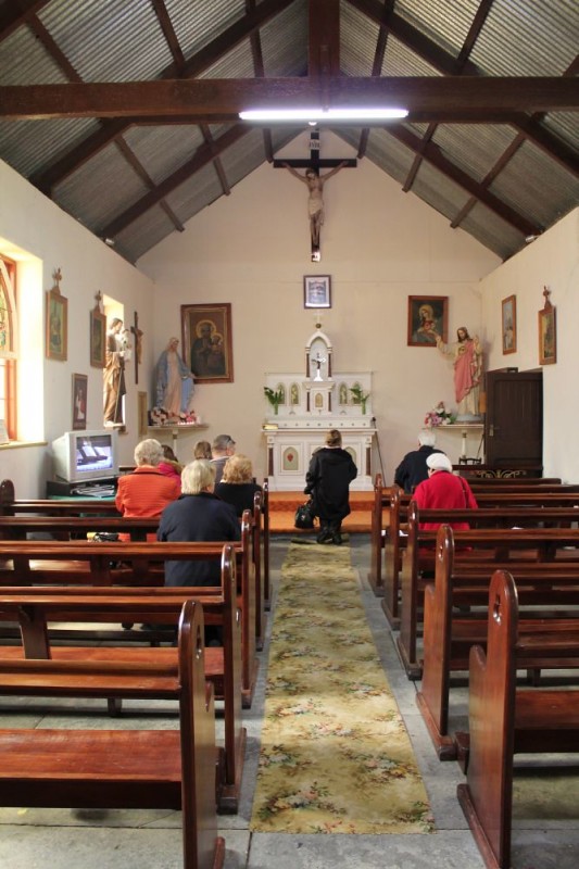 The interior of the church.