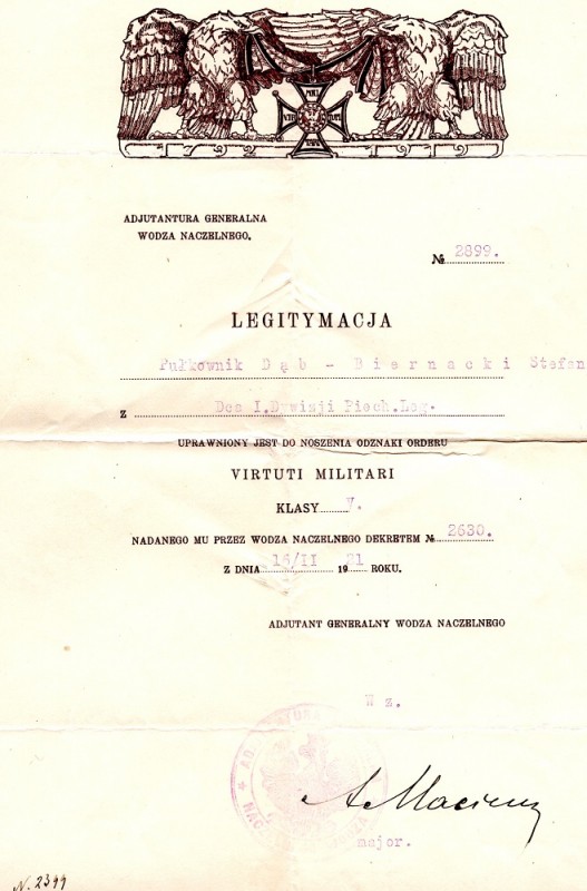 Zdigitalizowane dokumenty z zespołu "Legiony Polskie" z Instytutu Piłsudskiego w Ameryce