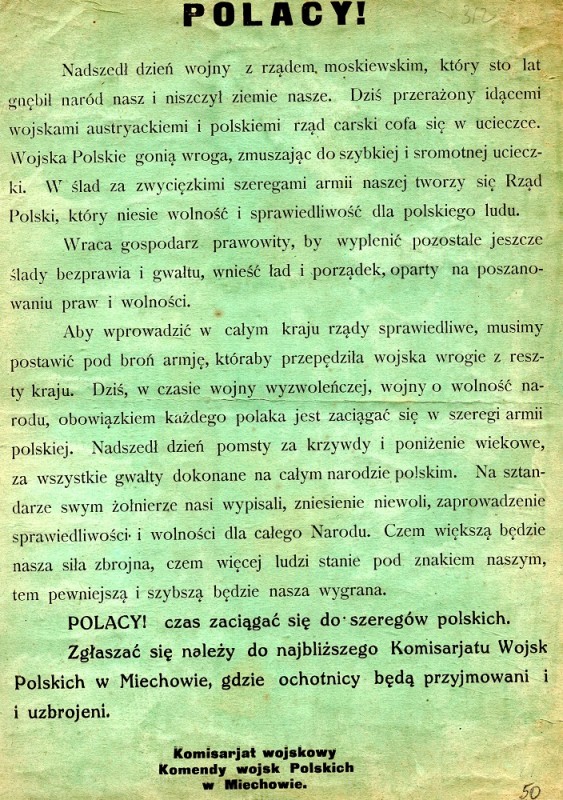 Zdigitalizowane dokumenty z zespołu "Legiony Polskie" z Instytutu Piłsudskiego w Ameryce