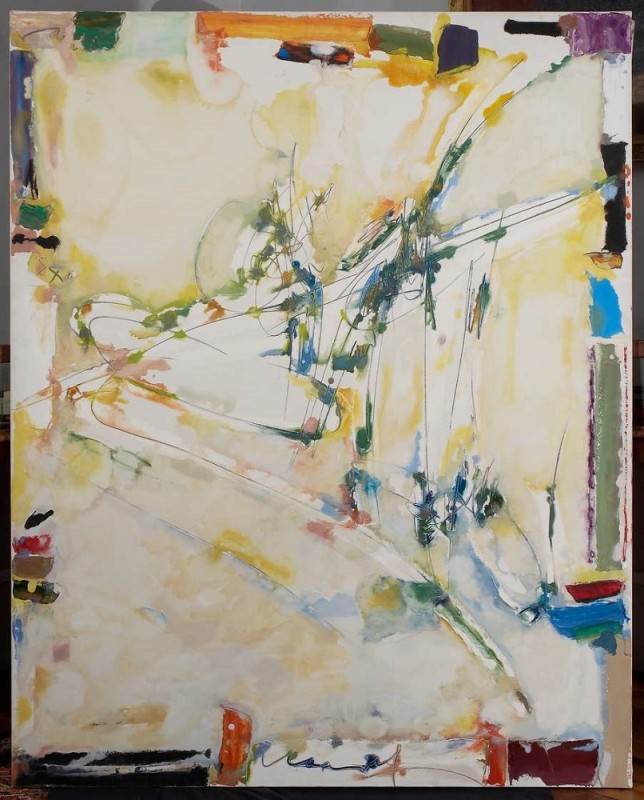  Georges van Haardt, Abstrakcja, akryl na płótnie, 1978