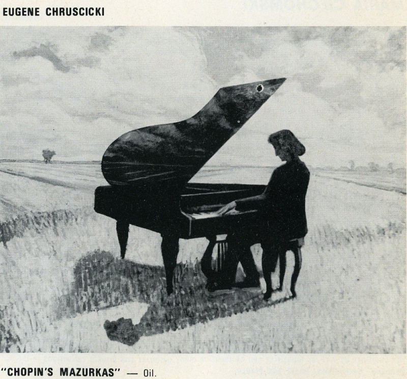 Eugeniusz Chruścicki (1914‒1984), Chopin’s Mazurkas, olej, fot. Polonia of Tomorrow – katalog wystawy, 1978- Instytut POLONIKA