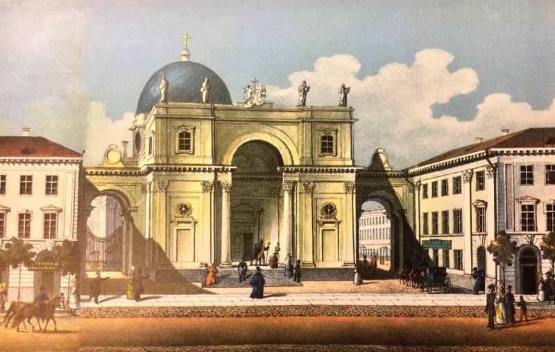 Kościół św. Katarzyny-rycina XIX w.- Instytut POLONIKA 