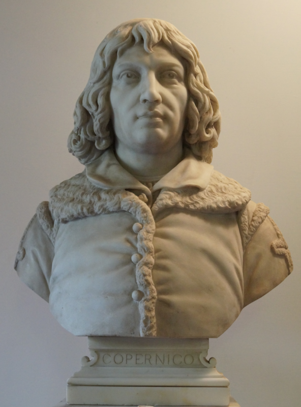 Kamienne popiersie Mikołaja Kopernika