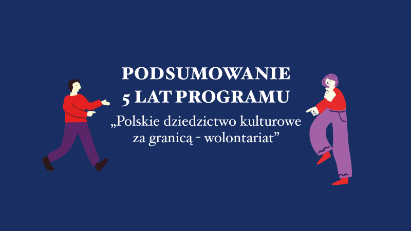 Otwórz galerię (4 fotografii) Grafika z napisem podsumowanie 5 lat programu Wolontariat