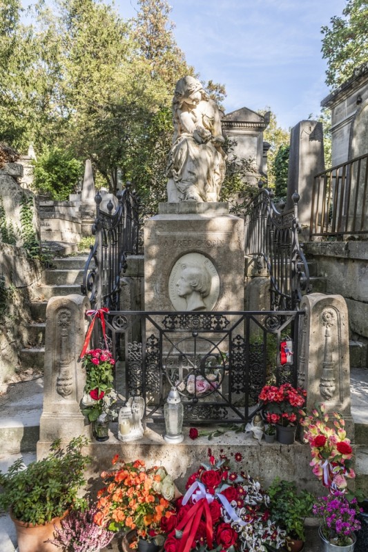 Grobowiec Fryderyka Chopina na cmentarzu Père Lachaise, fot. Norbert Piwowarczyk, Baza Poloników „Dziedzictwo za granicą”.