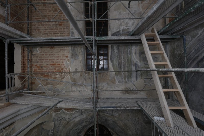 Stan obiektu w trakcie prac.